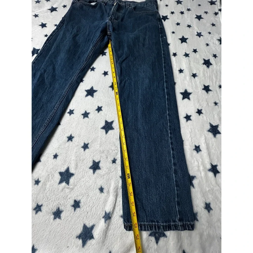 Vintage Levi's 505 Mens 36x32 Blue Regular Fit Straight Leg Denim Jeans